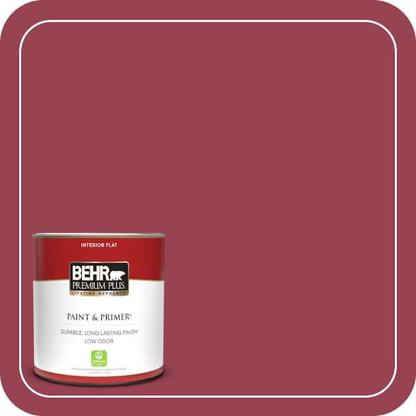 BEHR PREMIUM PLUS 1 qt. Home Decorators Collection #HDC-CL-04 French Rose Flat Low Odor Interior Paint & Primer