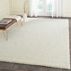 Laguna Shag Ivory 5 ft. x 8 ft. Solid Area Rug