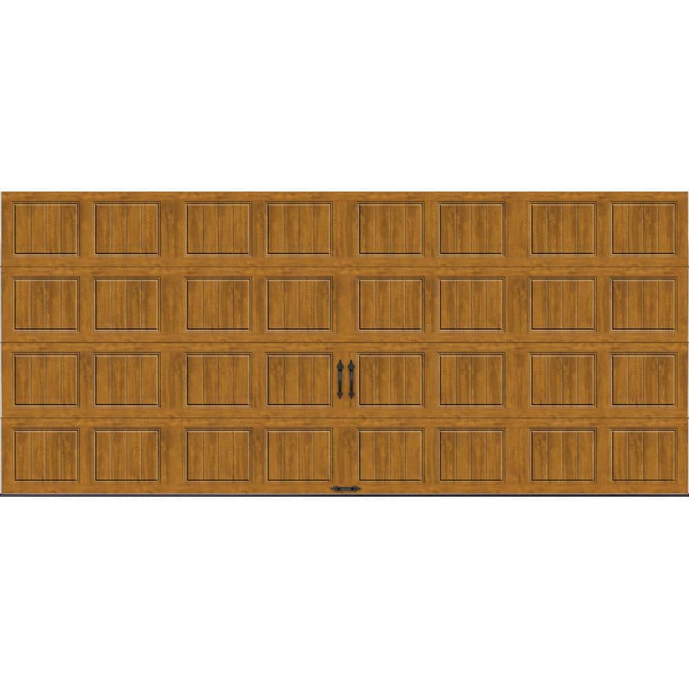 Gallery Steel Short Panel 16 ft x 7 ft Insulated 18.4 R-Value Wood Look Med