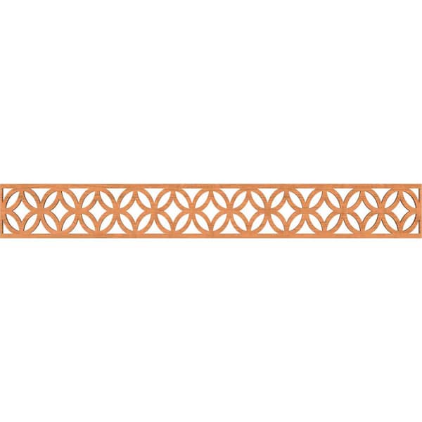 Ekena Millwork Crosby Fretwork 0.25 in. D x 46.5 in. W x 6 in. L Cherry Wood Panel Moulding