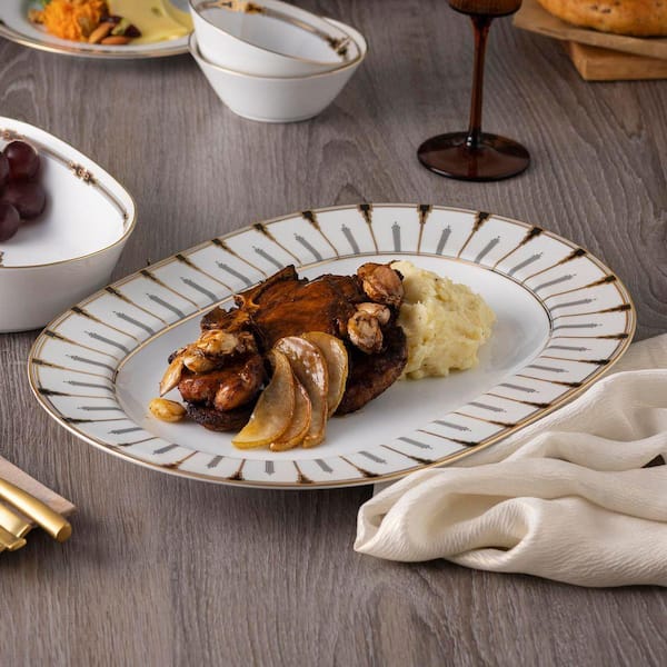 Empire Gold 16 in., (Gold) Porcelain Oval Platter