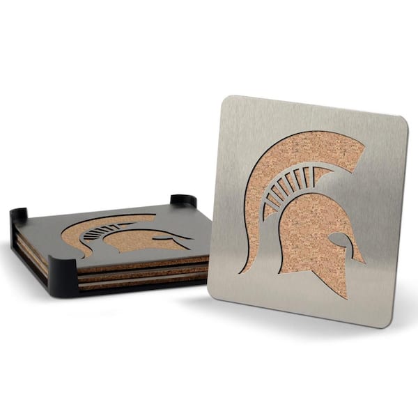 YouTheFan NCAA Michigan State Spartans 4 in. Metallics Coasters (Set of 4)