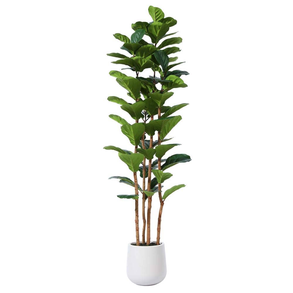 DR.Planzen 6 ft. Artificial Fiddle Leaf Fig Tree with Realistic Leaves