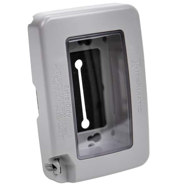 Intermatic Low-Profile In-Use Weatherproof Cover Plastic Gray Single-Gang 8 Configurations