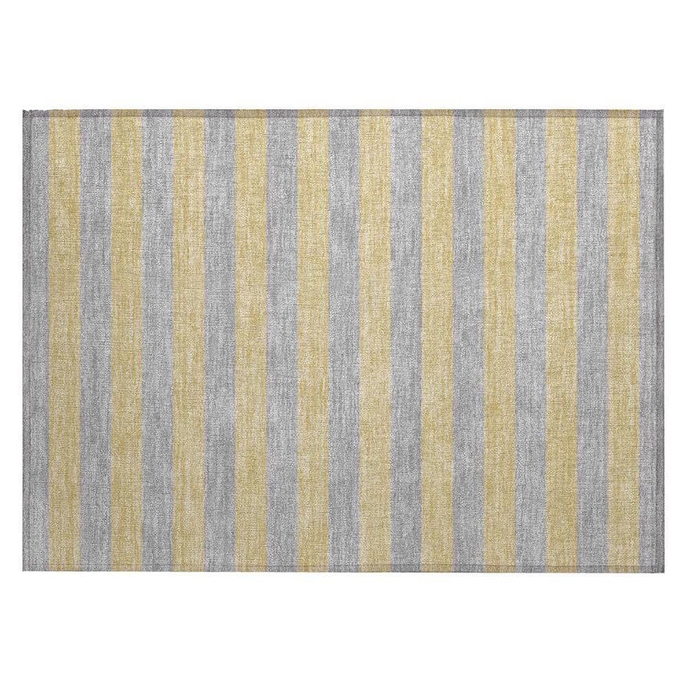Silver 2 ft. x 3 ft. Woven Striped Polyester Rectangle Indoor/Outdoor Area Rug price history on PriceWatchPro