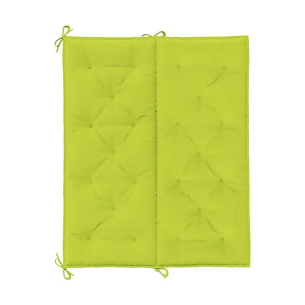 Benjara 47.2 in. x 19.7 in. Green Rectangular Outdoor Cushion for Bench with Button Tufted Fabric