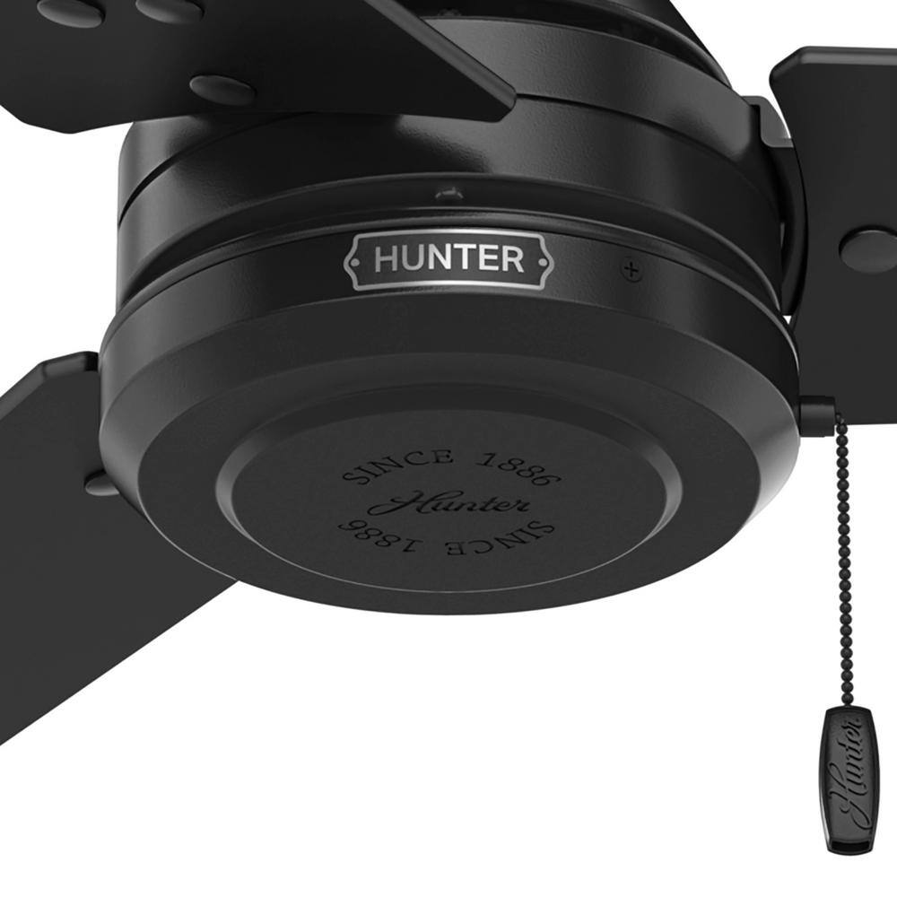 Matte Black 52" Outdoor Ceiling Fan with Reversible Blades