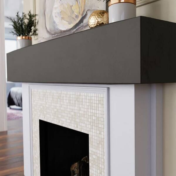Ekena Millwork 4 in. x 6 in. x 6 ft. Rough Cedar Faux Wood Beam Fireplace  Mantel in Burnished Cedar MANURC04X06X72BC - The Home Depot