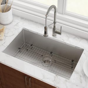 Standart PRO 28 in. Undermount Single Bowl 16 Gauge Stainless Steel Kitchen Sink with Accessories