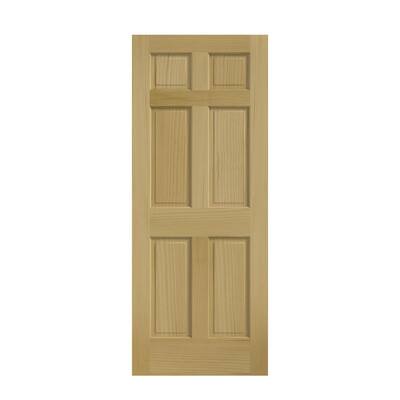 Wood 6 Panel Slab Doors Interior Doors The Home Depot