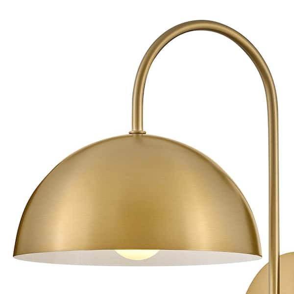 LARK - Lou 8.0 in. 1-Light Lacquered Brass Wall Sconce