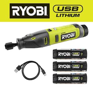 USB Lithium Rotary Tool Kit with Extra USB Lithium 2.0 Ah Rechargeable Batteries (2-Pack)