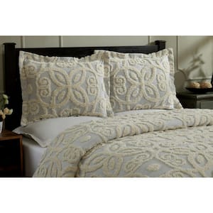 Eden Collection in Floral Design Tufted Chenille Comforter