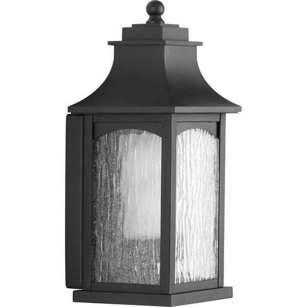 Progress Lighting Maison Collection 1-Light 13.6 in. Outdoor Black Wall Lantern