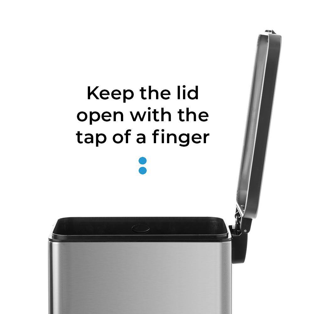 Slim Stainless Steel 8-Gallon Step Pedal Trash Can