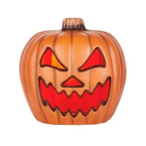 20 in. Plug in LED Spooky Jack-O-Lantern