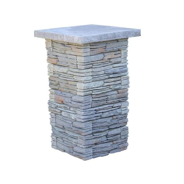 Nantucket Pavers Nantucket Pavers 42.5 in. x 26 in. CT Fieldstone Gray Variegated Pier Kit with Flat Cap