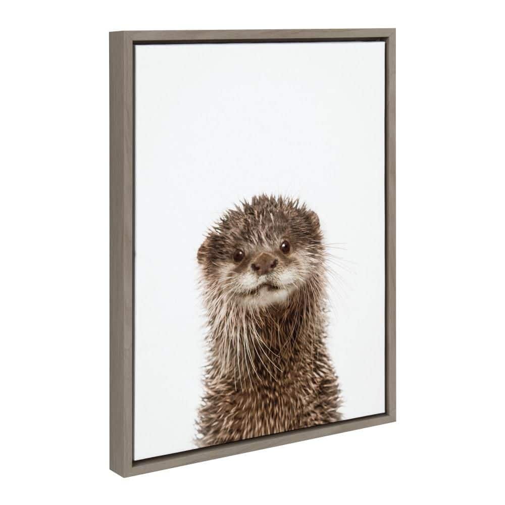 "Sylvie ""Animal Studio Otter"" by Amy Peterson Art Studio Gray Framed Art Print 18 in. x 24 in." price history on PriceWatchPro