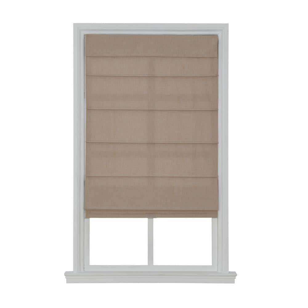 Cordless Light Filtering Fabric Roman Shade 31X64 Linen price history on PriceWatchPro