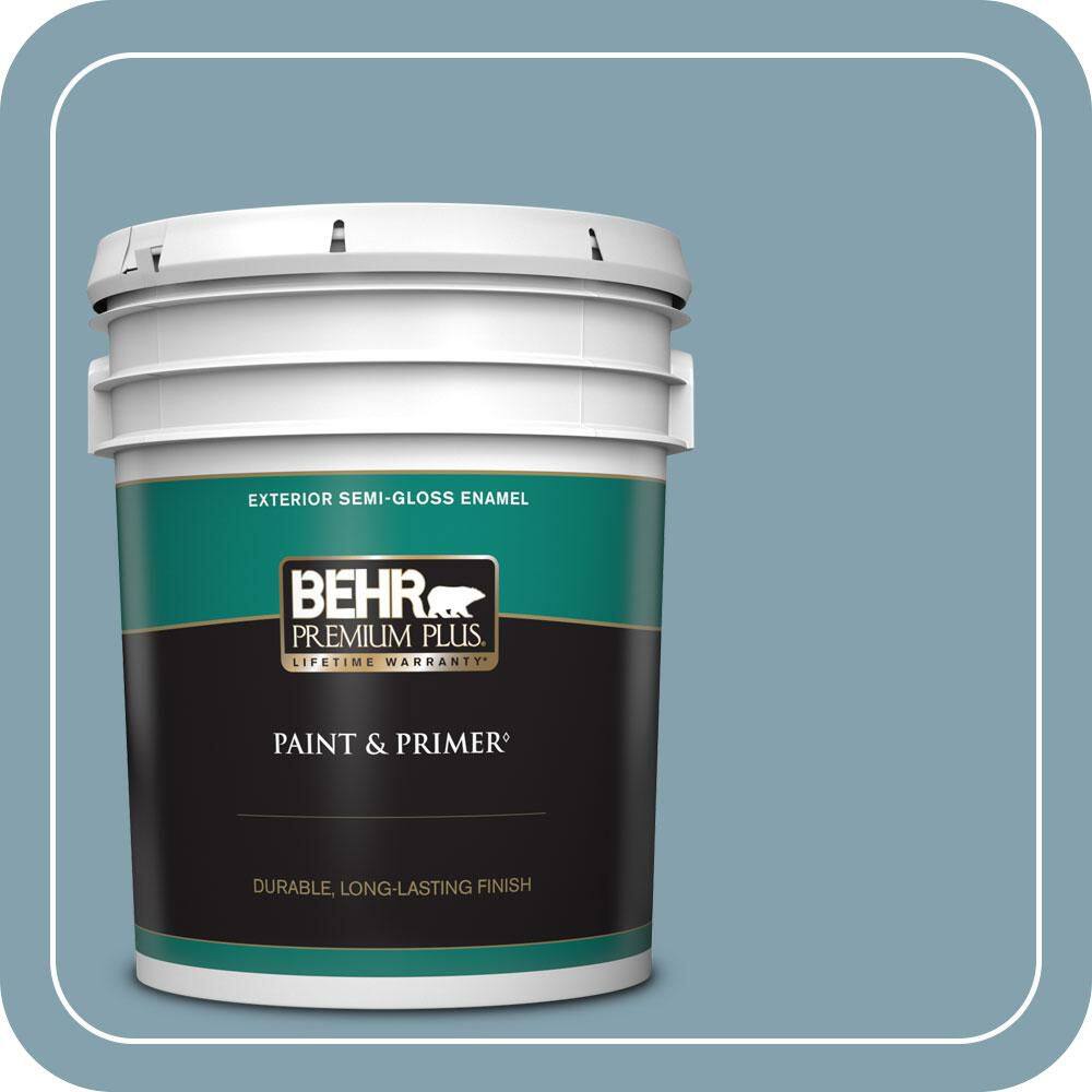 5 gal. #T14-14 Cloisonne Blue Semi-Gloss Enamel Exterior Paint & Primer price history on PriceWatchPro