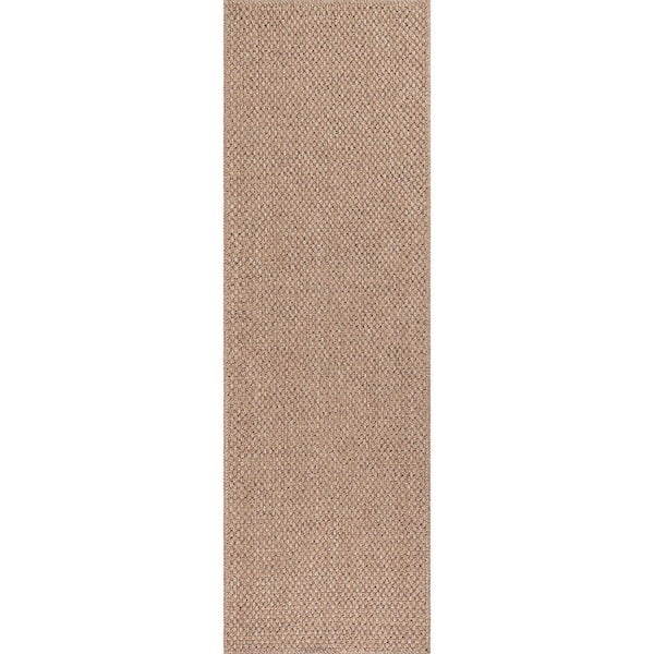 Terra Fiber Easy Jute Natural 2 ft. x 7 ft. Solid Indoor Outdoor Area Rug