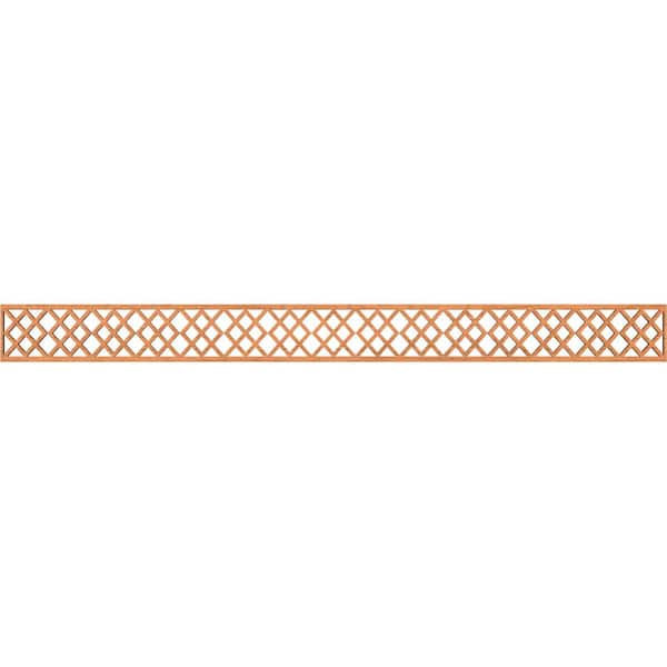 Ekena Millwork Hadley Fretwork 0.25 in. D x 46.375 in. W x 4 in. L Cherry Wood Panel Moulding