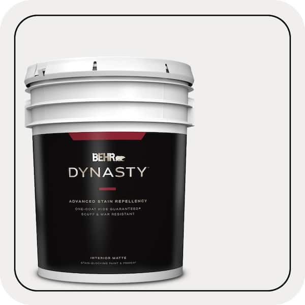BEHR DYNASTY 5 gal. #W-D-610 White Glove Matte Interior Stain-Blocking Paint & Primer