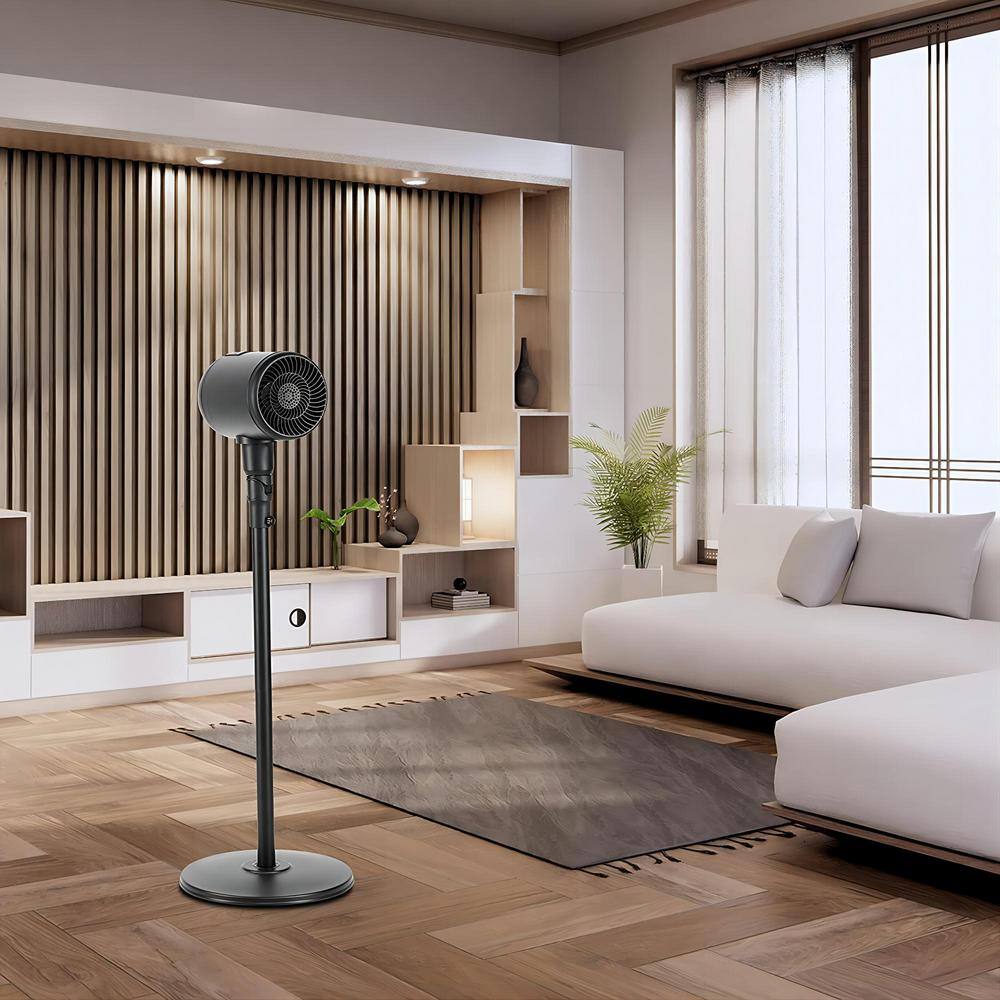 Black Metal Jet Fan - Perfect for Indoor and Outdoor Use, with 6 Speeds and