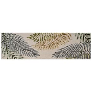 Kai ivory 2 ft. x 8 ft. Neutral Coastal Hand-Tufted Wool Runner Rug