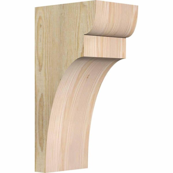 Ekena Millwork 6 in. x 8 in. x 16 in. Douglas Fir Yorktown Rough Sawn Corbel