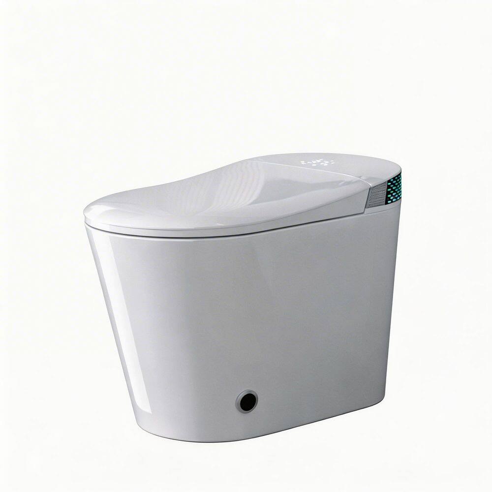 Elongated Bidet Toilet 1.28 GPF in White with Heated Seat, Foot Kick Open, Warm Air Dryer, Night Light price history on PriceWatchPro