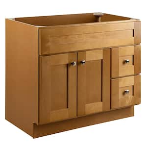 Brookings Plywood 36 in. W x 21 in. D 2-Door 2-Drawer Shaker Style Bath Vanity Cabinet Only in Birch (Ready to Assemble)