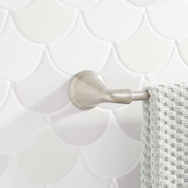 Provincetown 24 in. Wall Mounted Single Towel Bar in Brushed Nickel