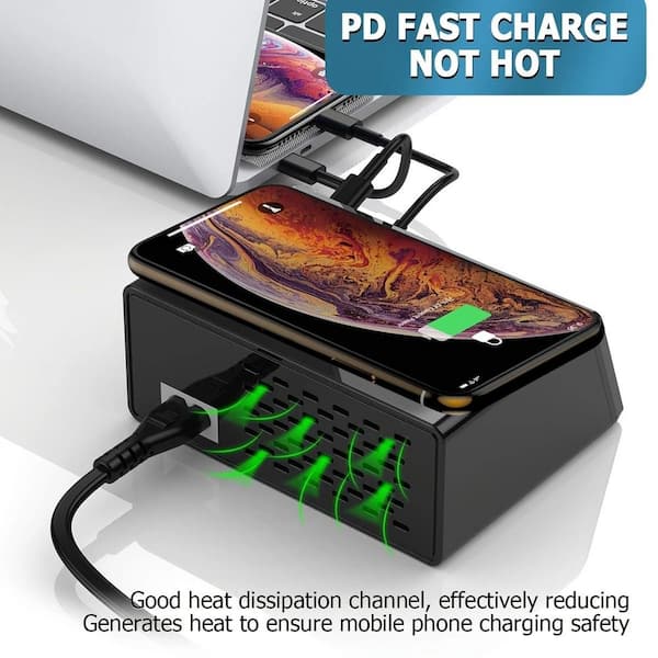 100 Watt 8 Port Family Sized USB Rapid Charger