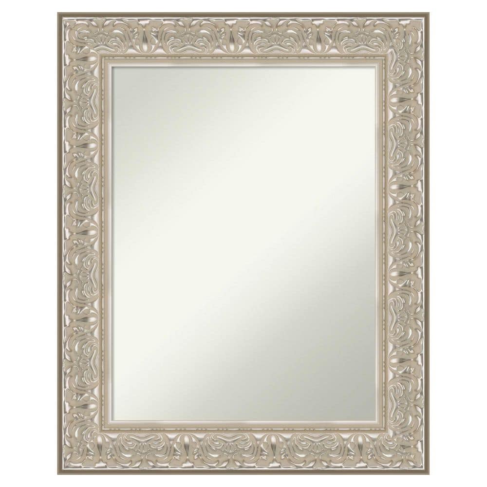 Luxe Silver Cream 24.75 in. x 30.75 in. Non-Beveled Traditional Rectangle Framed Wall Mirror price history on PriceWatchPro
