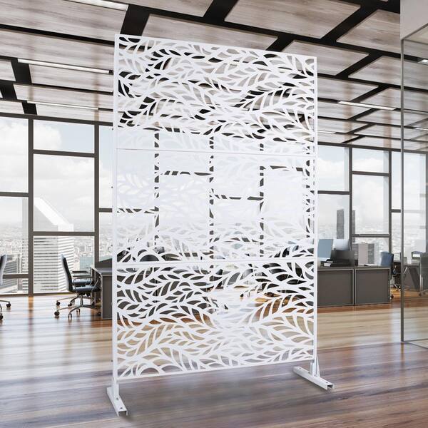 6.3 ft. H x 4 ft. W White Outdoor Privacy Panels Metal Garden