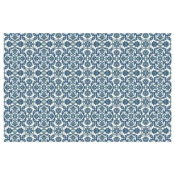 Bungalow Flooring FlorArt Damascus 46 in. x 69 in. Low Profile Rubber Backed Kitchen Mat