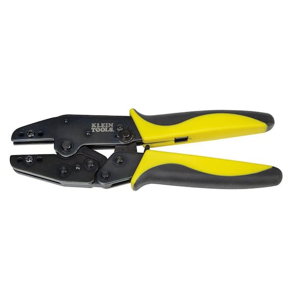 Giant Viking Ratchet Wire Hand Crimp Tool for Insulated Terminals 20-10 AWG - Ergonomic Crimping Pliers with 3 Crimping Cavities & Adjusta