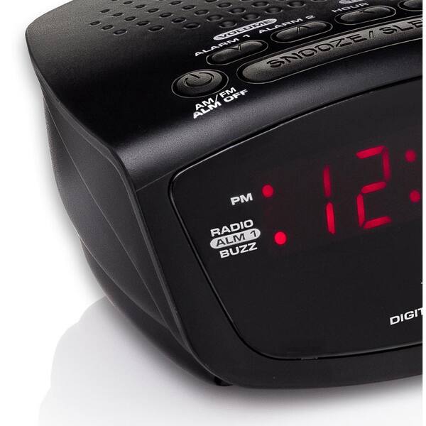Westclox Red LED Display Dual Alarm Clock Radio with Easy Set Radio Tuning 80209 