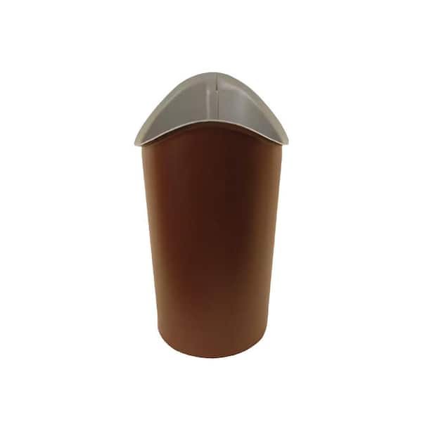 4 in. Royal Brown Aluminum Half-Round B-Outlet