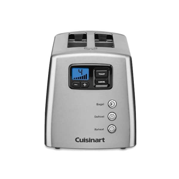 Cuisinart Touch to Toast 2-Slice Stainless Steel Wide Slot Leverless Toaster with Crumb Tray