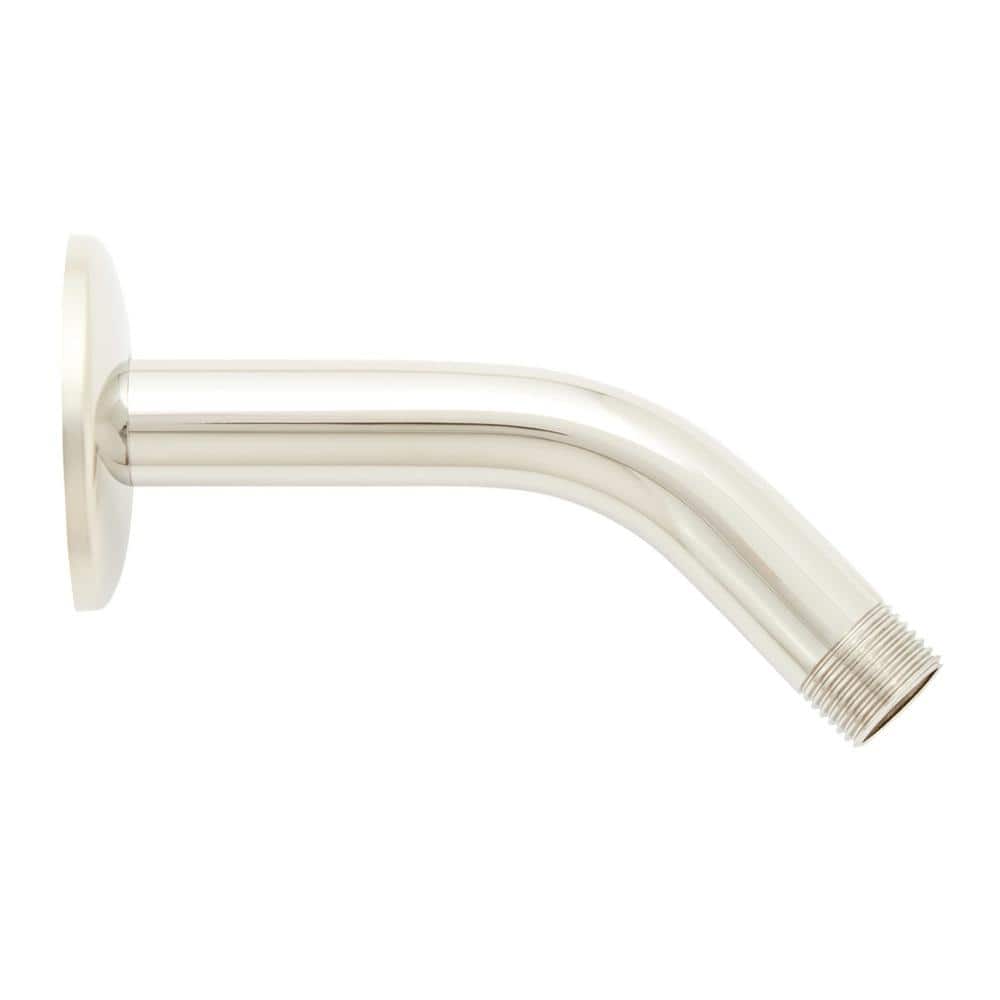 Polished Nickel Wall Mounted Shower Arm with Brass Construction
