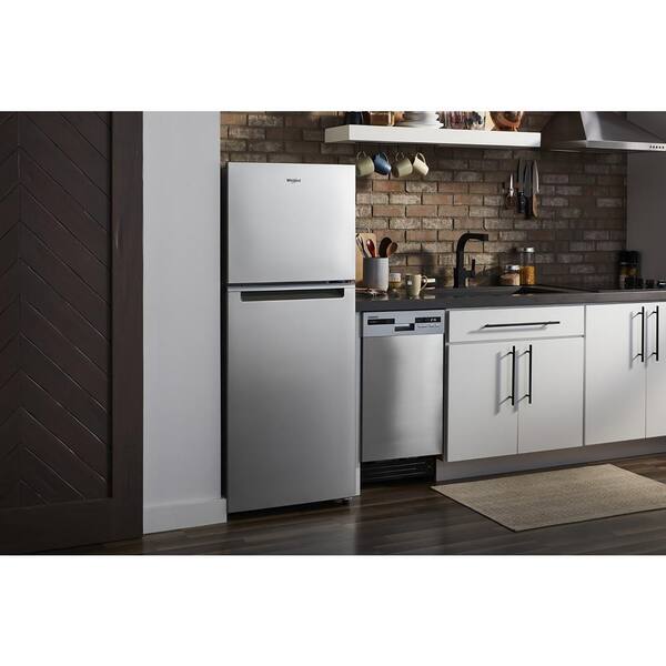 Whirlpool Top Mount Fridge (WRT312CZJZ) - Fingerprint-Resistant Stainless Finish Whirlpool Top Mount Fridge (WRT312CZJZ) - Fingerprint-Resistant Stainless Finish
