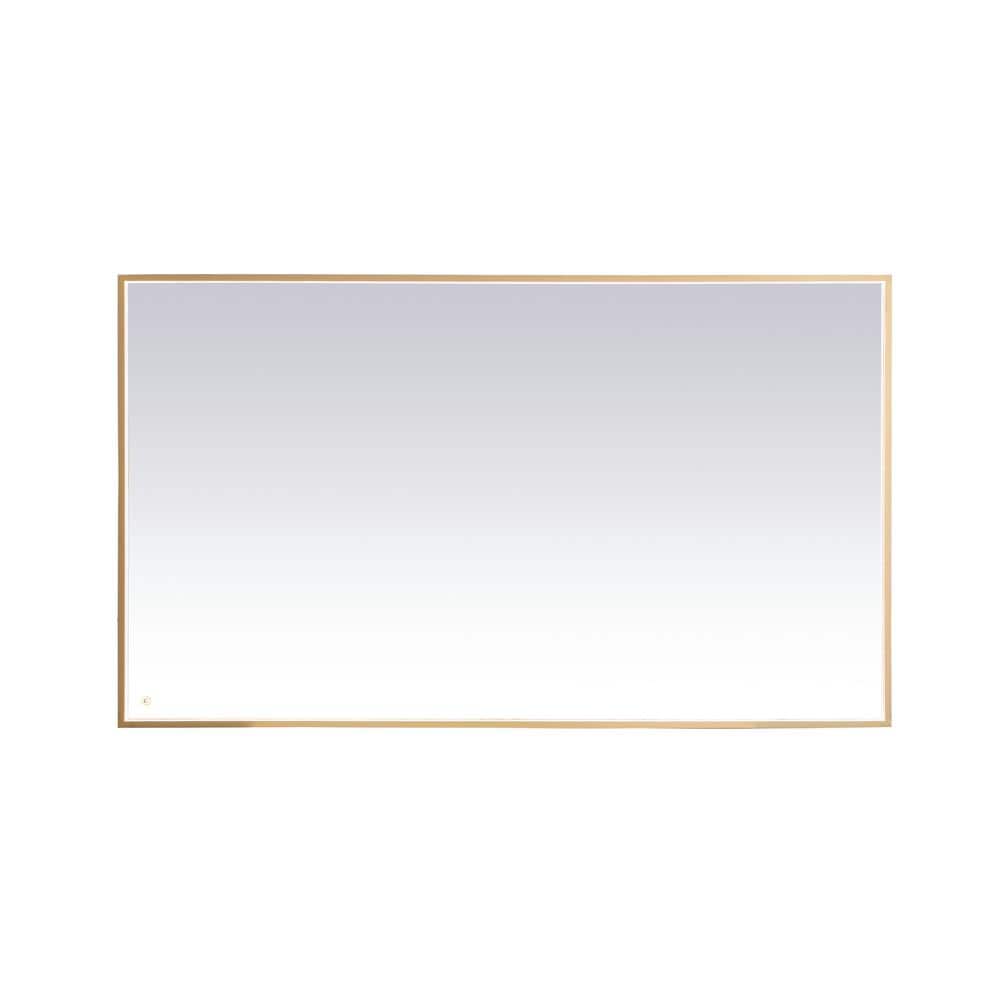 Timeless Home 72 in. W x 42 in. H Modern Rectangular Aluminum Framed LED Ba