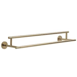 Trinsic 24 in. Wall Mount Double Towel Bar Bath Hardware Accessory in Champagne Bronze