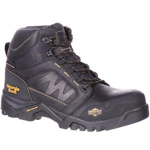 Men's Amplitude Waterproof Work Boot - Composite Toe - Black Size 8(W)
