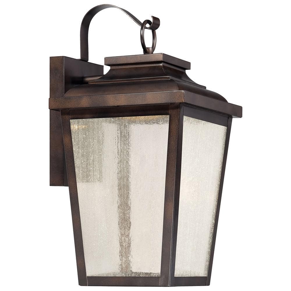 Irvington Manor Collection 1-Light Chelesa Bronze Outdoor Integrated LED Wall Lantern Sconce price history on PriceWatchPro
