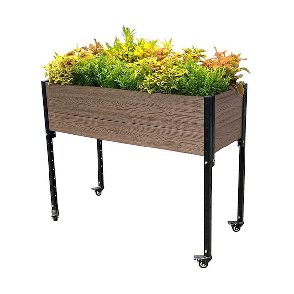 EverBloom 45 in. L x 19 in. W x 36 in. H Urban Composite Mobile Garden