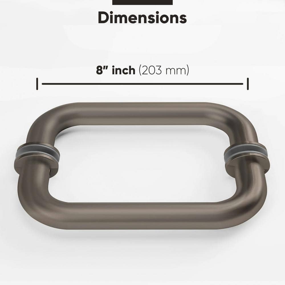 8" Brushed Nickel Back to Back 'C' Pull Handle
