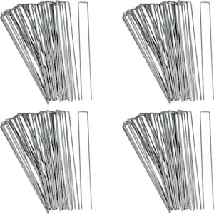 Sunnydaze 12 in. Garden Staples- (Set of 100)